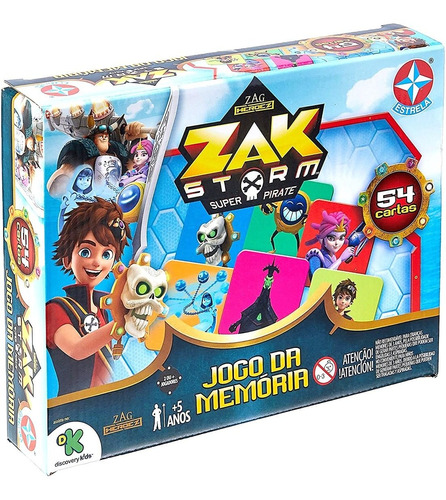 Jogo Da Memória Zak Storm - Brinquedos Infantis-estrela.