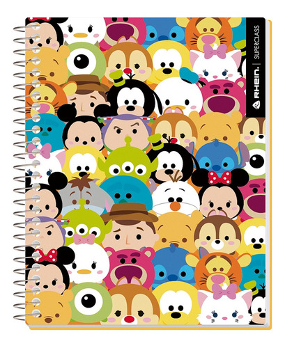 Pack 5 Cuadernos Premium Rhein Tsum Tsum Carta 120 Hojas