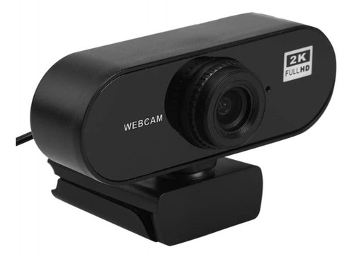 Webcam 2k Real Solo Video Sin Micrófono Ideal Laptop - Negro