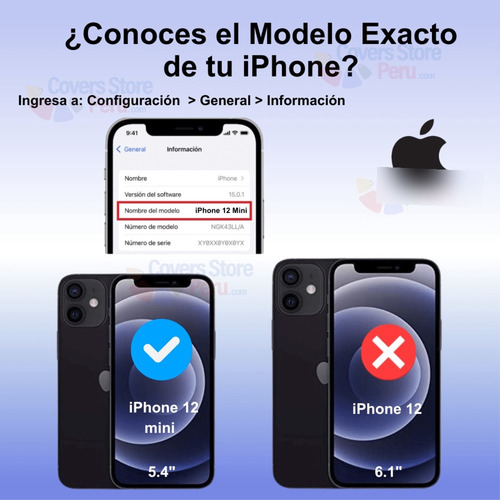 Mica De Vidrio Trasera For iPhone 12 Mini Protector Cristal