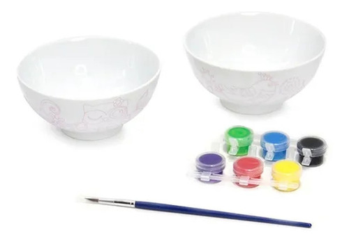 Juego Infantil Set De 2 Bowls Champion Para Pintar