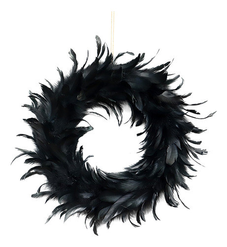 X Corona De Flores Negras De Halloween Para Colgar En Pared