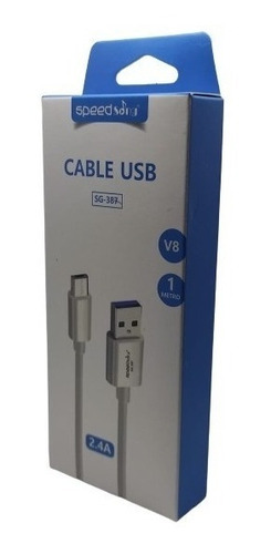 Cable Usb V8 De 2.4 Amp Carga Rápida Para Celular Sg-(387)