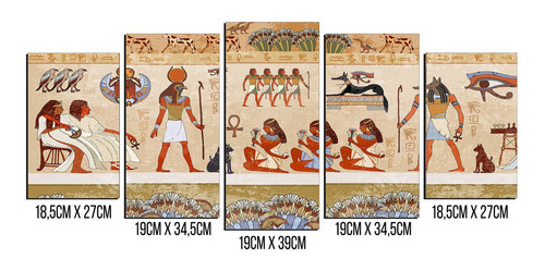 Cuadro Escalonado  Pinturas Egipcias 6 4098