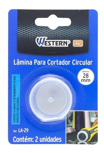 Refil Com 2 Lâminas Para Cortador Circular 28mm Profissional