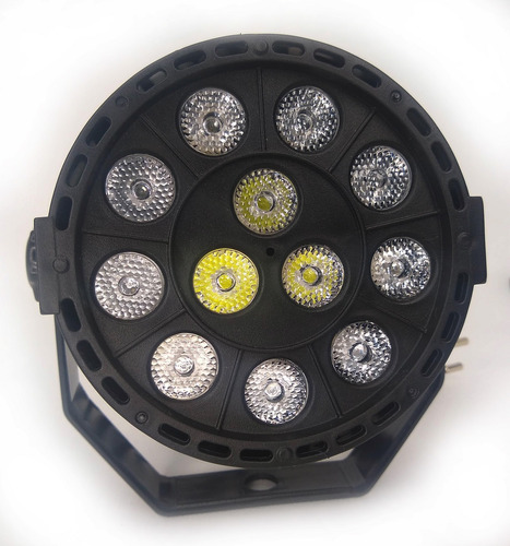 Luz Par 12 Leds 1w Rgb Dmx Strobo Painel Digital Canho