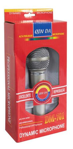 Micrófono Dinámico Cableado Dm-701 Con Cable De 2.5mts