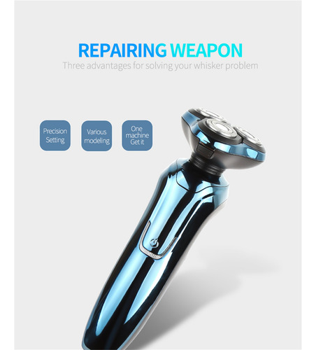 Barbear Recarregável Usb Portátil Masculino Dry Wet