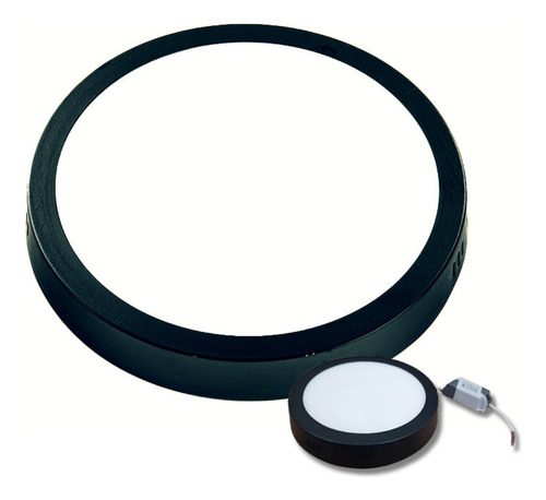 Plafón Led Etheos 12 W Aluminio Negro Frio Calido 163 Mm