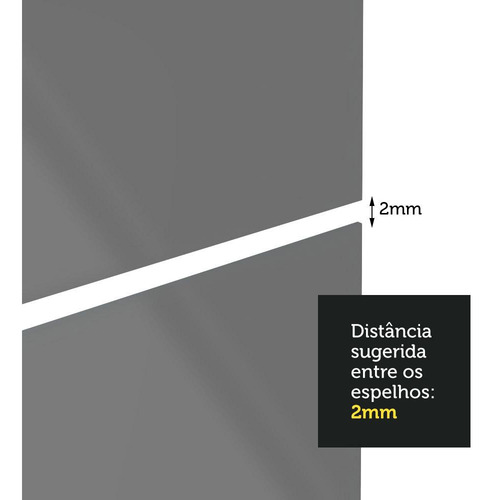 Kit Madesa Com 3 Espelhos De 59,5 X 45 Cm Para Guarda-roupa Cor Incolor