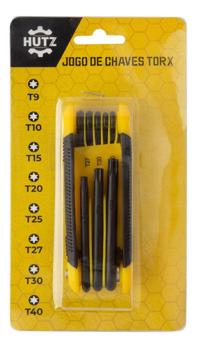 Kit Jogo De Chave Torx Tipo Canivete 8 Pçs
