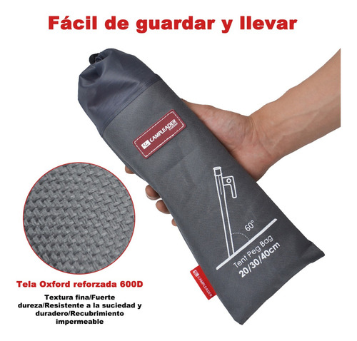 Estacas De Acero Resistentes De 30cm Para Tienda, 8 Piezas