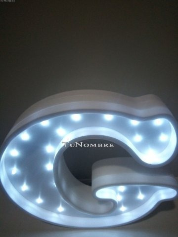 Imagen 3 de 9 de Letra Con Luz Led 30 Cm Polyfan Belgrano Tunombre