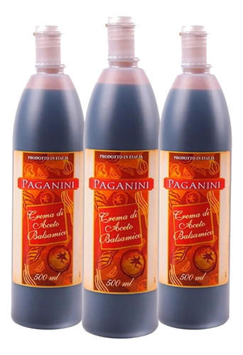 Creme De Aceto Balsâmico Di Modena Igp Paganini 500ml (3x)