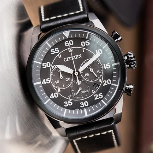 Imagen 6 de 6 de Citizen Avion Eco Drive Black Leathe Ca4215-21h ¨¨¨¨dcmstore
