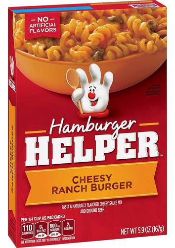 Betty Crocker Cheesy Ranch Hamburguesa Hamburguesa Helper