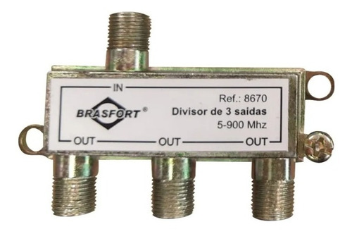 Divisor Cabo Coax Brasfort 3 X 75 - 8670