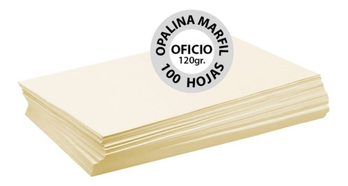 Opalina Marfil 120 Gr Oficio - Paquete 100 Hojas