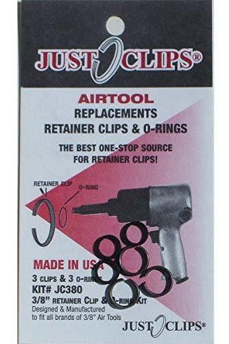 Just Clips Jsc380-12 3/8  Anvil Retainer Clip And O-ring Kit