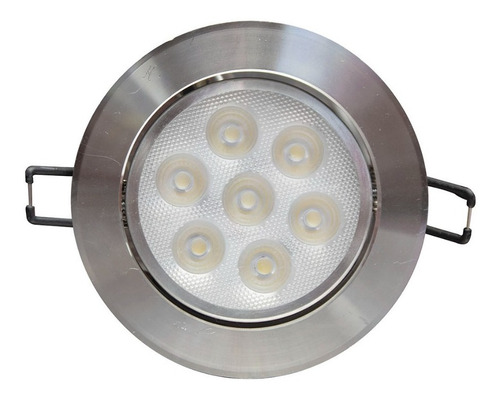 Empotrado Plafon Led 7w Spot Satinado Luz Blanca Fria 6500k