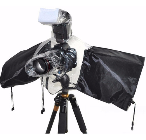 Protector Lluvia Impermeable Camara Fotografica Con Flash