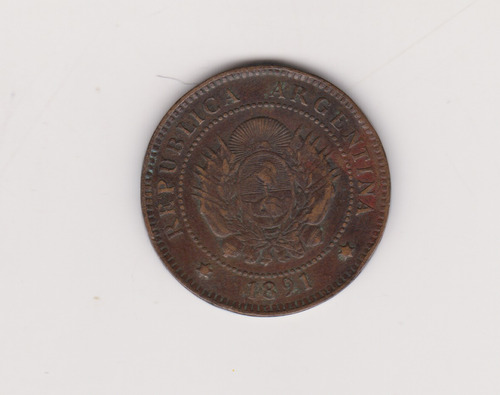 Moneda Argentina 1 Centavo Año 1891 Muy Bueno