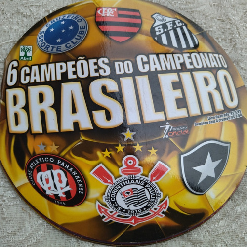 6 Campeões Do Campeonato Brasileiro Álbum Figurinhas Vazio