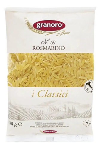 Pasta Orzo 500g Fideos Orzo Rosmarino N69 - Granoro Italia