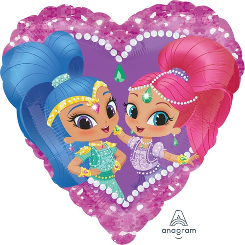 A Pedido! Globo Shimmer And Shine Arcoiris Zaramino