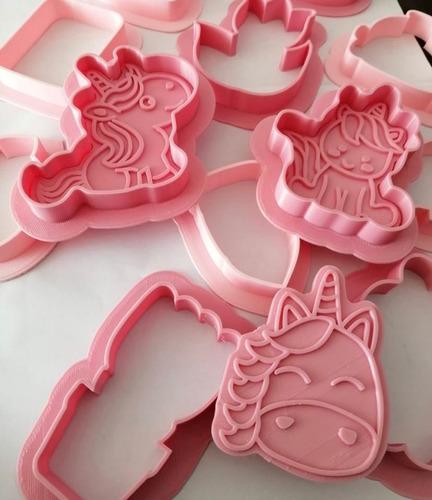 Cortadores Con Sellos De Unicornio Personalizados (imp 3d)