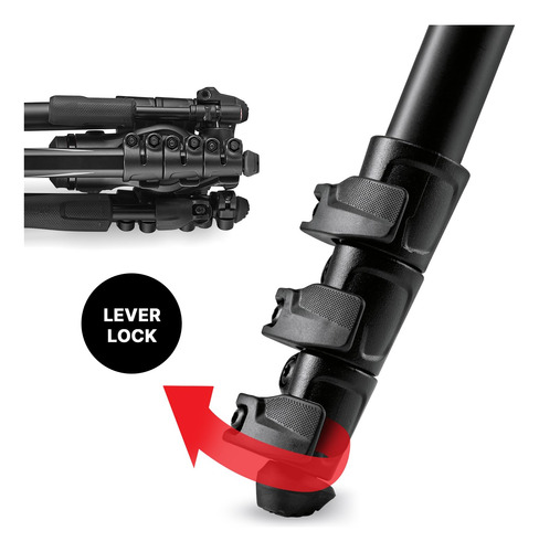 Trípode Manfrotto Befree 3-way Live Advanced De 4 Secciones
