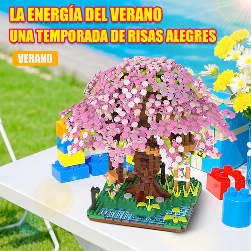 Juego De Bloques De Construcción Para Niños De Árbol Sakura 4