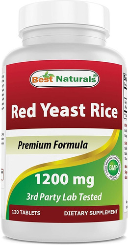 Arroz De Levadura Roja 1200 Mg Best Naturals 120 Capsulas