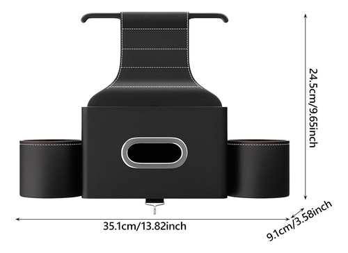 Caja De Almacenamiento Para Asiento Trasero, Negro