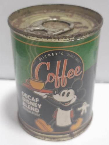 Antigua Lata Mickey Cerrada Cafe Walt Disney Década 1990 (Usado)
