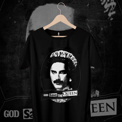 Remera Queen Freddy Mercury God Save The Queen Rock Algodón