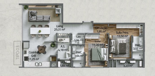 Imagem 4 de 7 de Eleve Residence 2 Suites Pereque Porto Belo - 3557