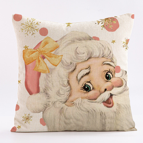 Juego De 4 Fundas De Almohada De Papá Noel Con Forma De Alce