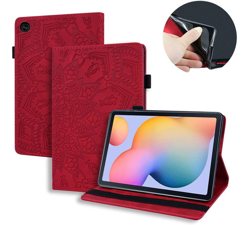 Funda Pefcase Para Samsung Galaxy Tab S6 Lite 10.4 2020 Rojo