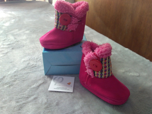 Botitas Para Bebe Rosas Arcoiris