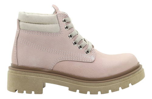 Borcego Mujer Cherie  Cuero 100% Acordonado Taco 4 Cm