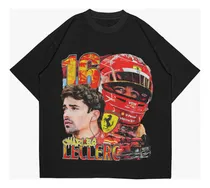 Comprar Remera Charles Leclerc Bootleg Formula 1 Oversize Algodón