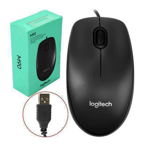 Mouse Óptico Usb Logitech M90 1000dpi Pc Notebook