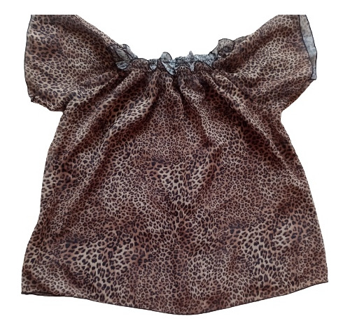 Blusa Remera De Seda Animal Print Talle 1 