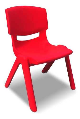 Silla Escolar Para Niños De 2 A 4 Años Apilable Color Rojo