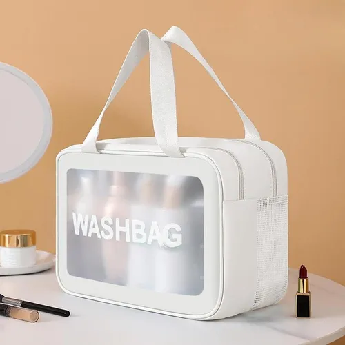 Bolsa De Aseo De Viaje, Estuche Para Mujer, Bolsa Blanco L