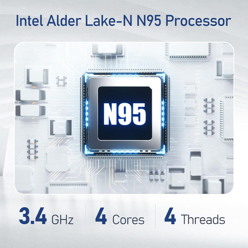 Wi-6 Mini Pc N95, Micro Pc 8gb Ram 256gb M.2 Ssd, Intel Alde