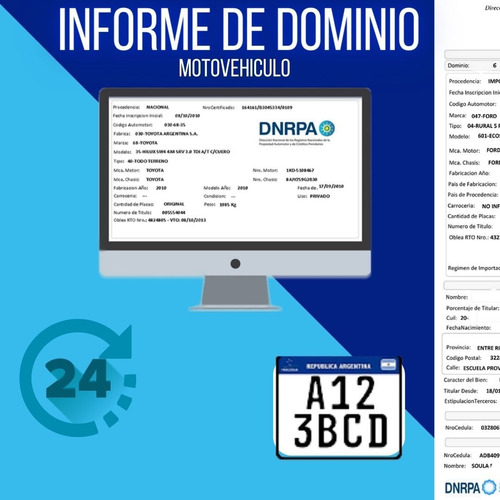 Informe De Dominio Motovehiculo 