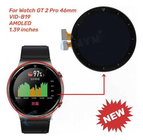 Pantalla Táctil Lcd For Huawei Watch Gt2 Pro Vid-b19 46mm