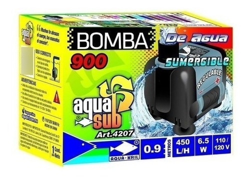 Bomba De Agua Sumergible Acuario Pecera Fuente 0.9 M 4207